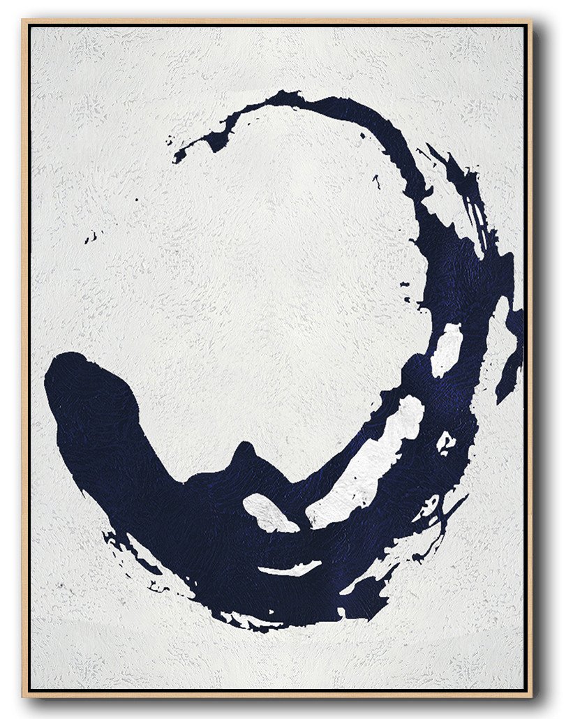 Navy Blue Minimal Art #NV51B - Click Image to Close